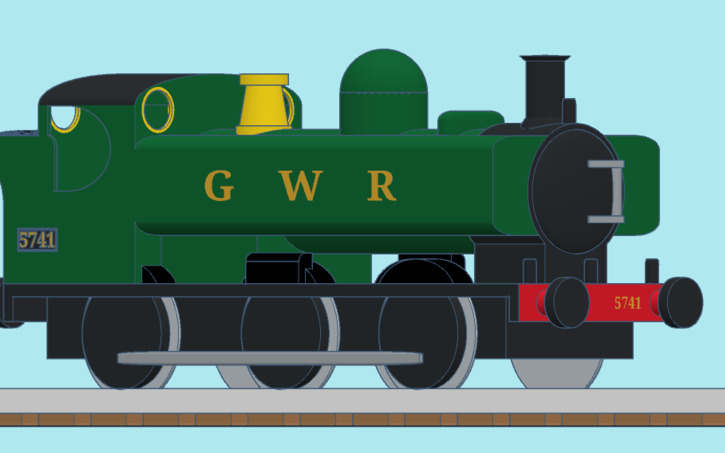 3D design UPDATE Duck The Great Western Engine (GWR Pannier Tank No ...