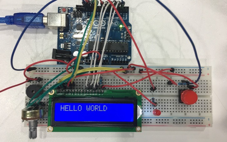 Circuit design Morse Code - Tinkercad