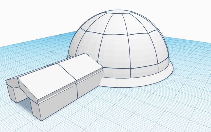 3D design Igloo - Tinkercad