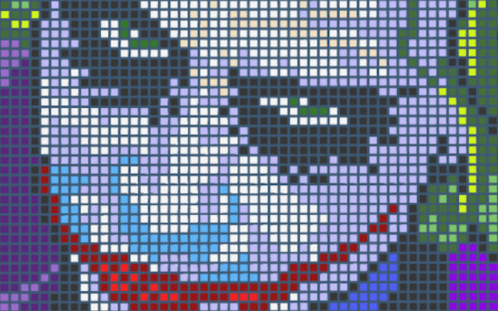 3D design The Joker Pixel Art - Tinkercad