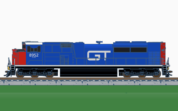 3D design Canadian National SD70M-2 8952 - GTW Heritage Unit - Tinkercad