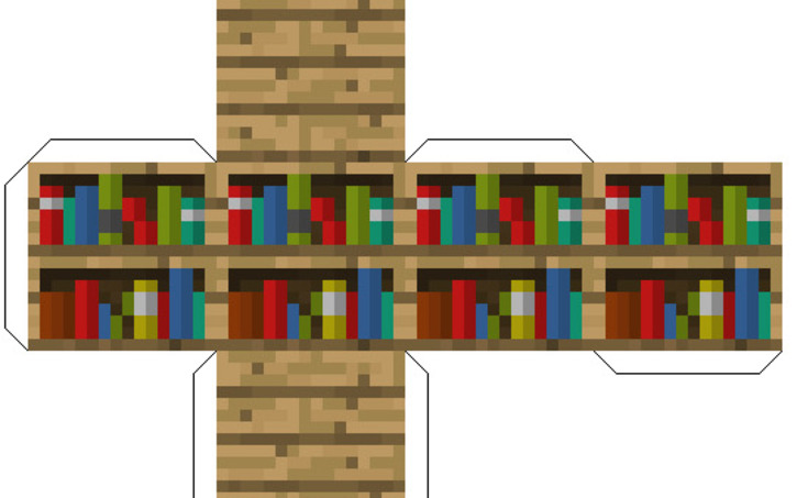 Minecraft Bookshelf Block Images Of Print Included Tinkercad