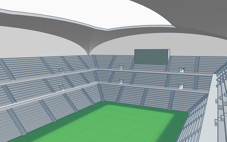 3D Design Football Stadium - Tinkercad