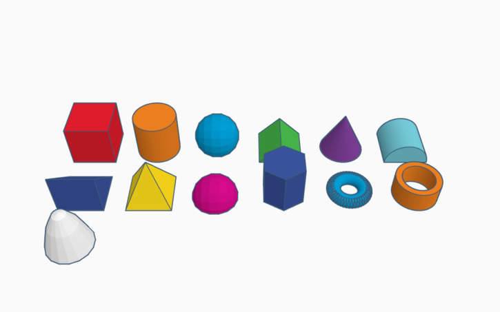 3D design Basic Shapes made of Only Boxes | Tinkercad