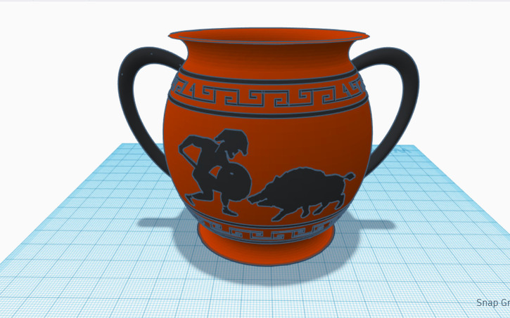 Ancient Greek Vase Display Tinkercad