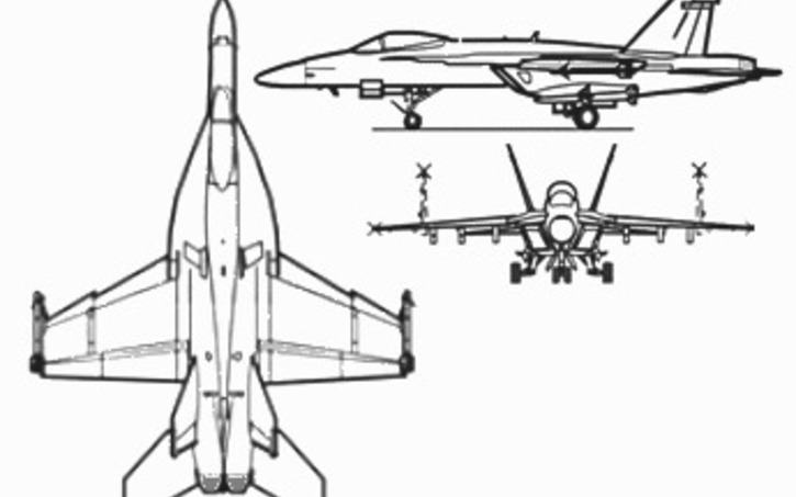 F 18 Hornet Drawing